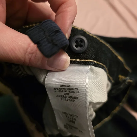 Levi's Girls Girlfriend Jeans Dark Wash Distressed. EUC Sz 12 27" Inseam. - Picture 4 of 10